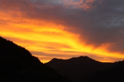 A beautiful sunrise at Menorah Mission School